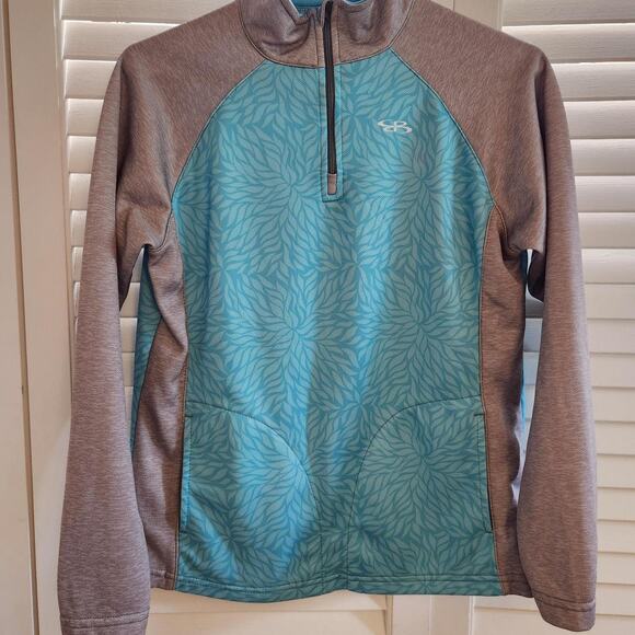 Boombah Tops - Blue and Gray Boombah Quarter Zip Sweatshirt